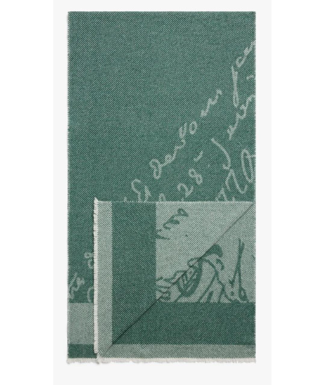 BERLUTI Зеленый кашемировый шарф, фото 1