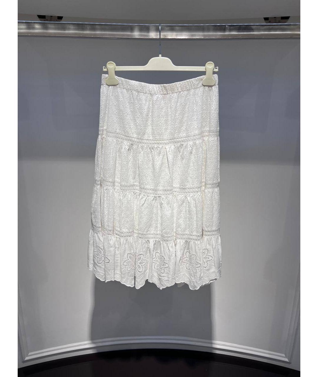 LIU JO Белая хлопковая юбка, фото 3