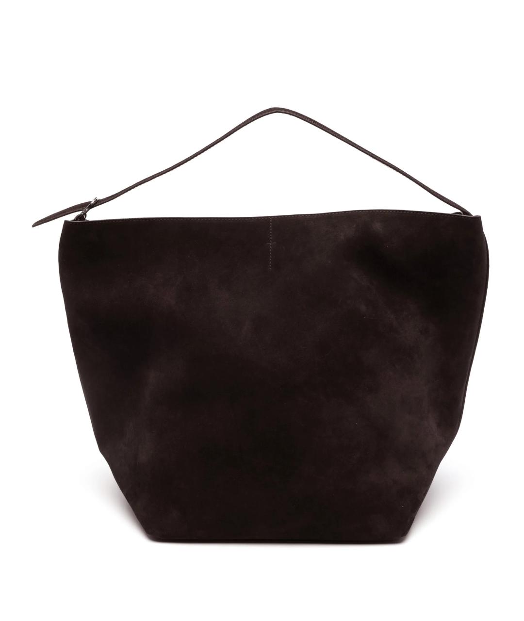 TOTEME Коричневая замшевая сумка тоут, фото 1