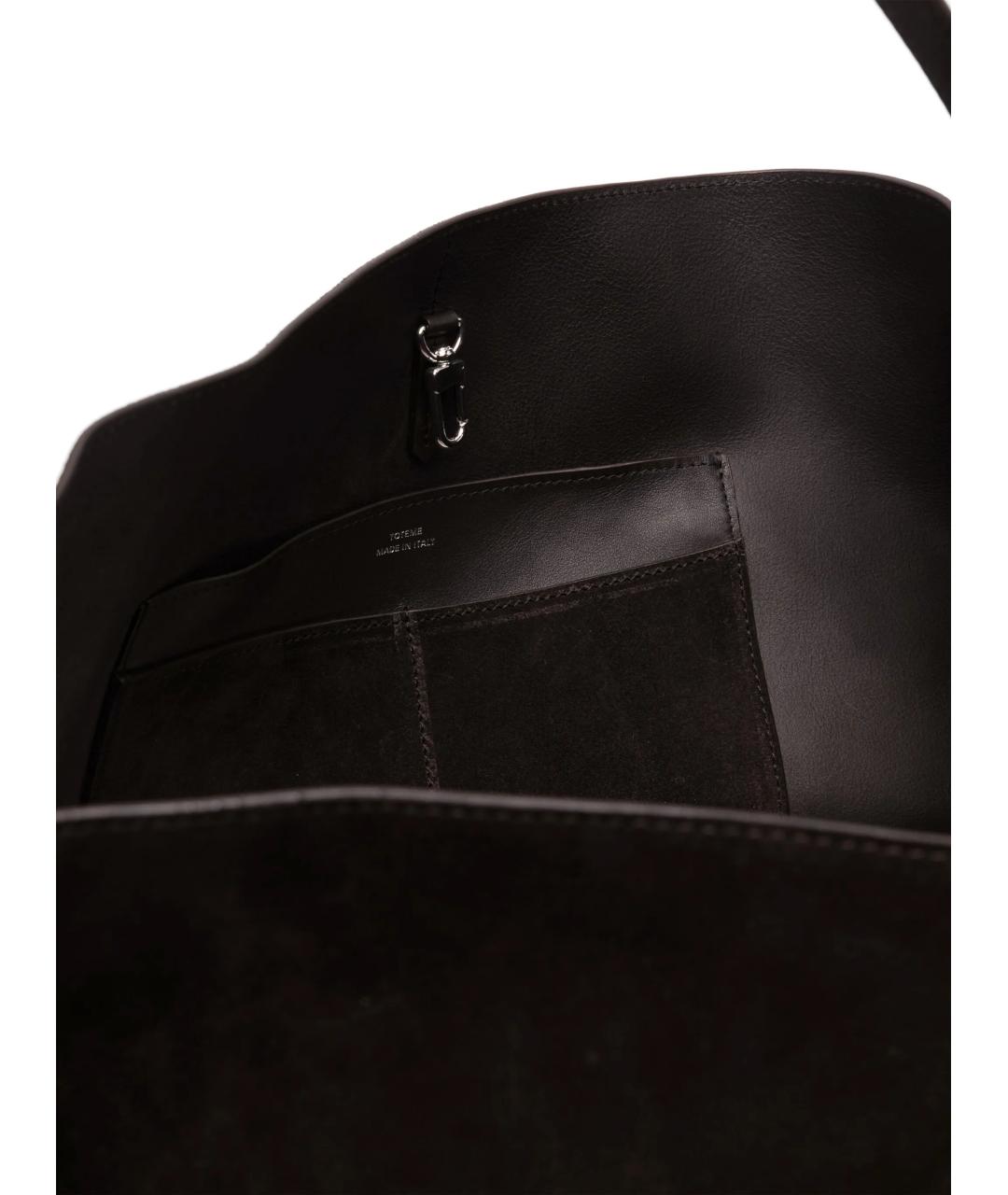 TOTEME Коричневая замшевая сумка тоут, фото 3