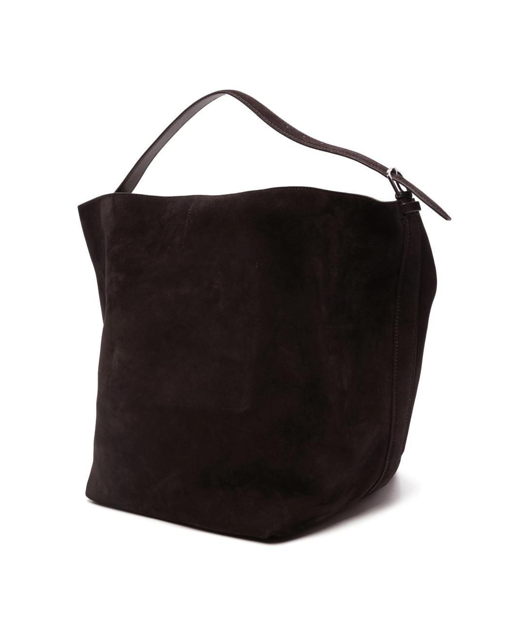 TOTEME Коричневая замшевая сумка тоут, фото 2