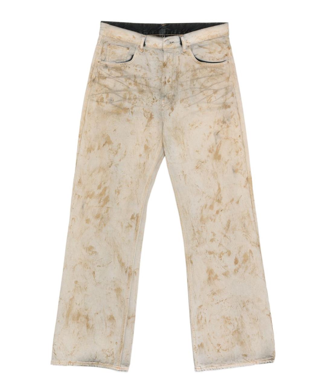 ACNE STUDIOS Бежевые хлопковые прямые джинсы, фото 1