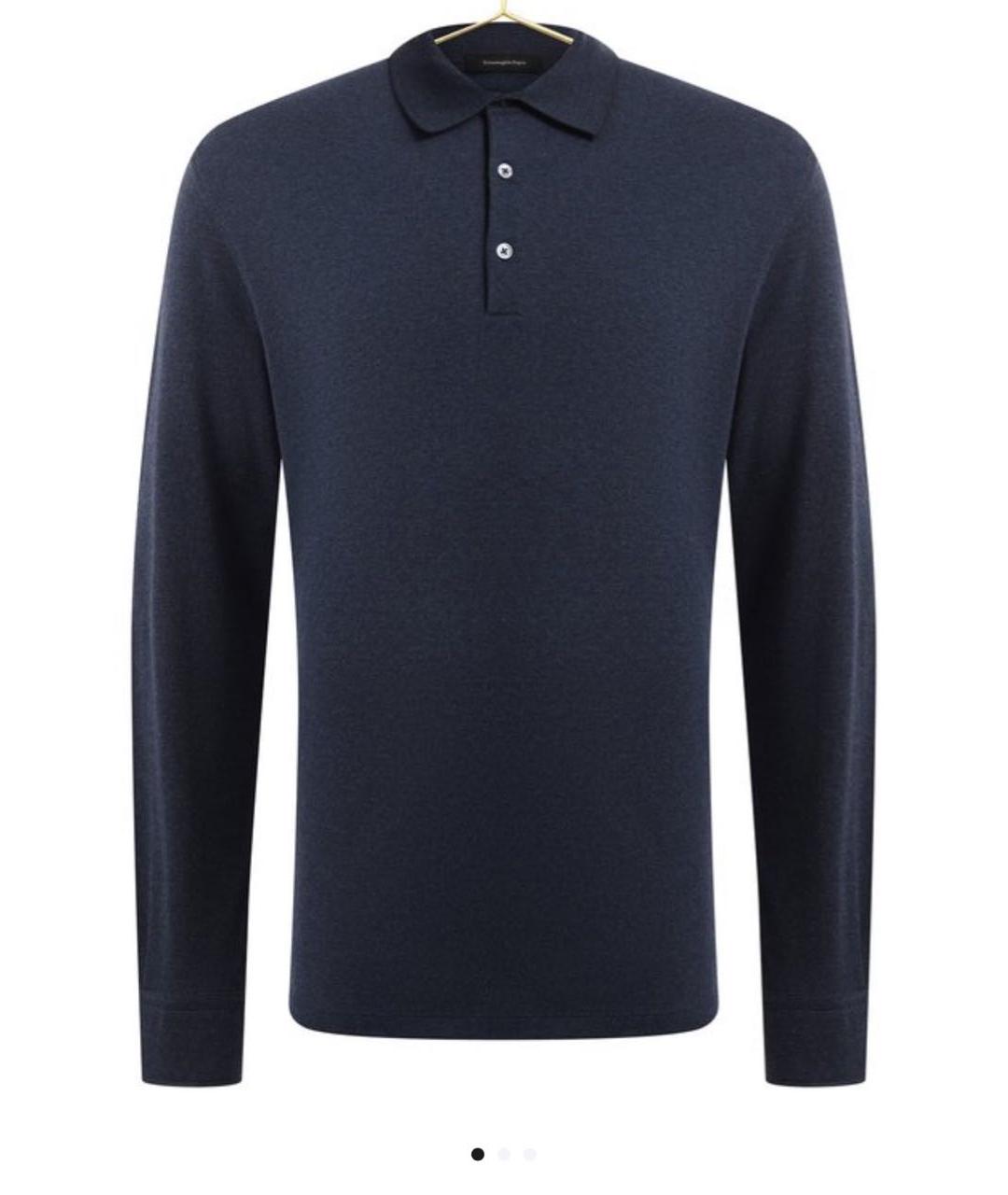 ERMENEGILDO ZEGNA XXX Темно-синий хлопковый джемпер / свитер, фото 5