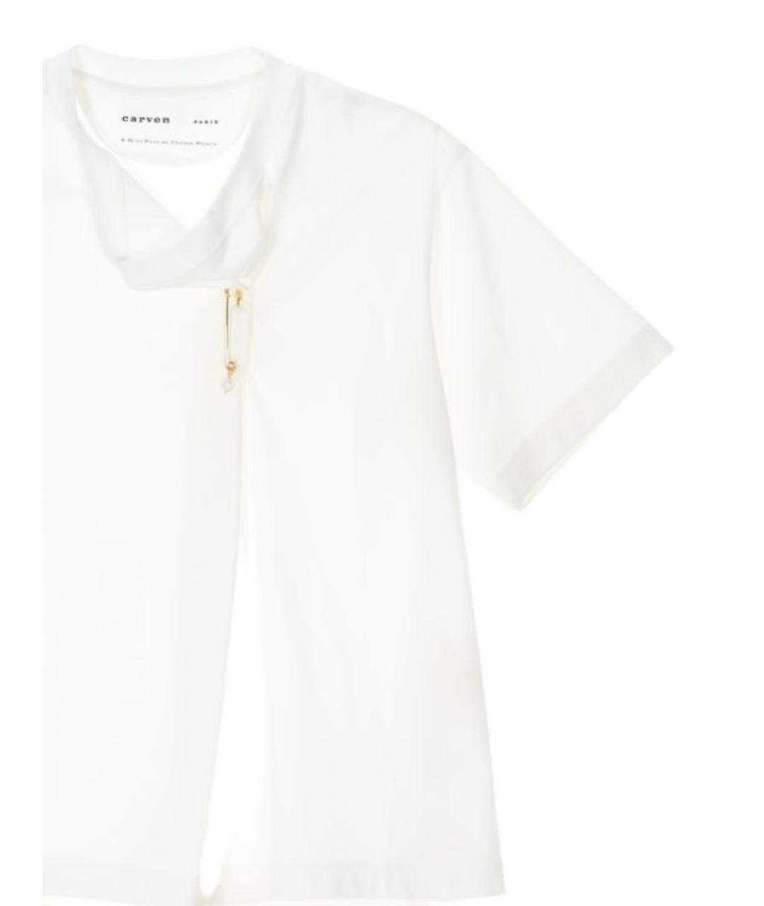 Carven Белая хлопковая футболка, фото 2