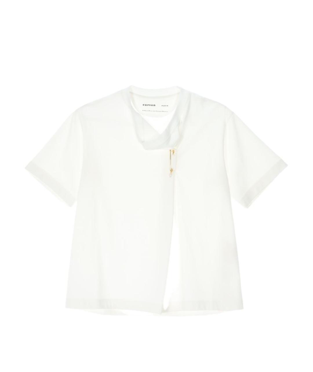 Carven Белая хлопковая футболка, фото 1