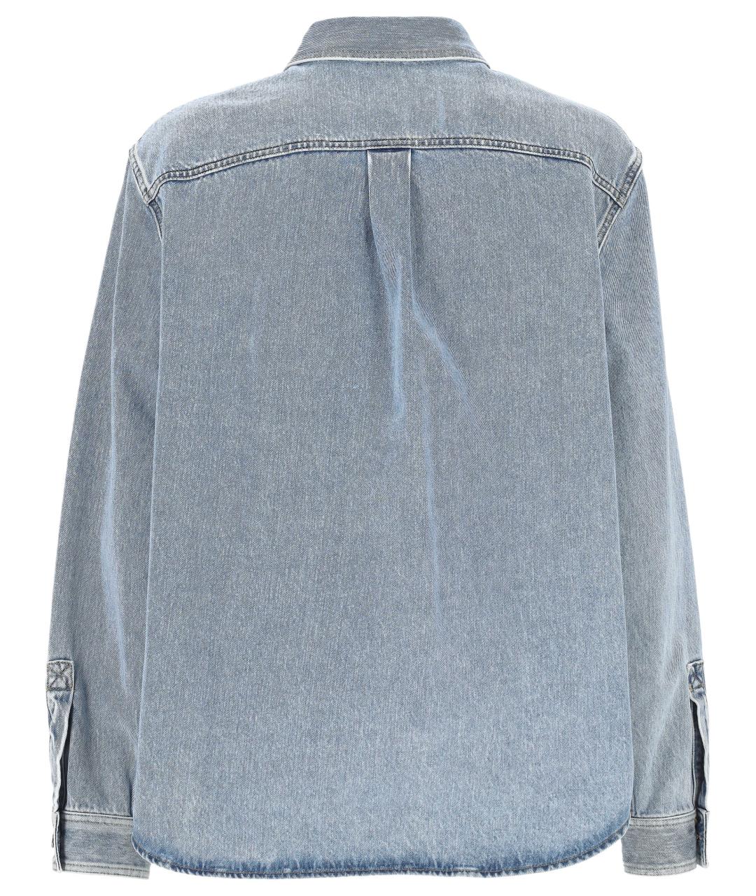 GUCCI Голубая хлопковая кэжуал рубашка, фото 3