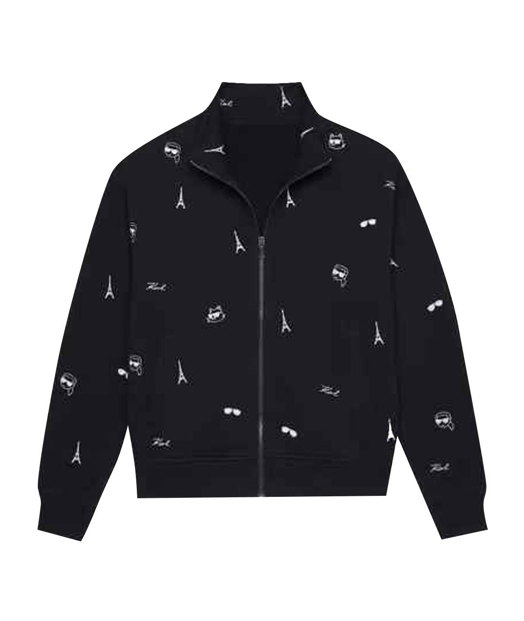 KARL LAGERFELD Черный хлопко-эластановый костюм с брюками, фото 1