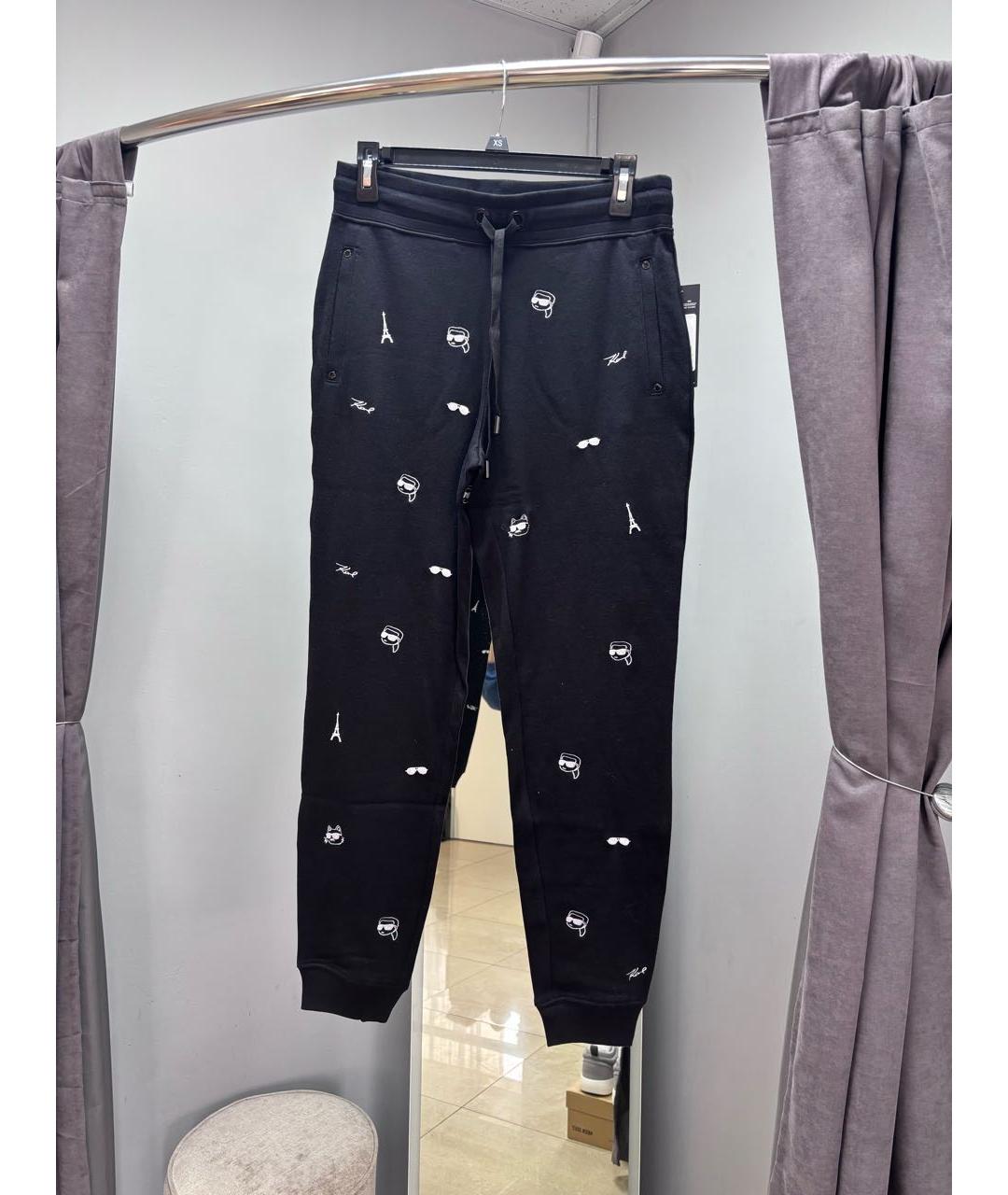 KARL LAGERFELD Черный хлопко-эластановый костюм с брюками, фото 2