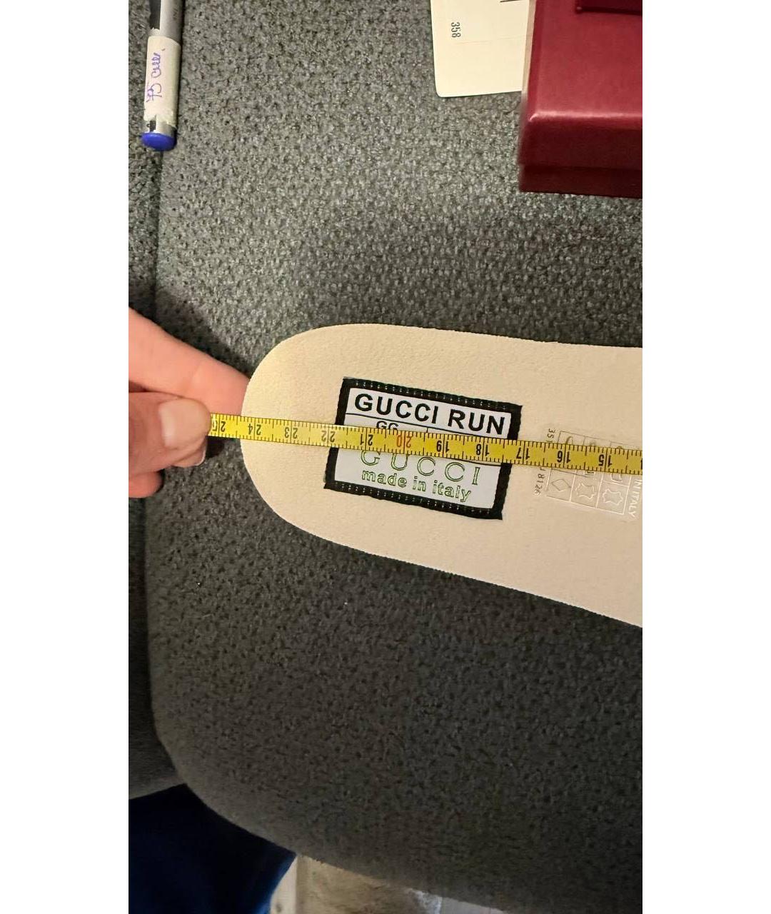 GUCCI Коралловые текстильные кроссовки, фото 3