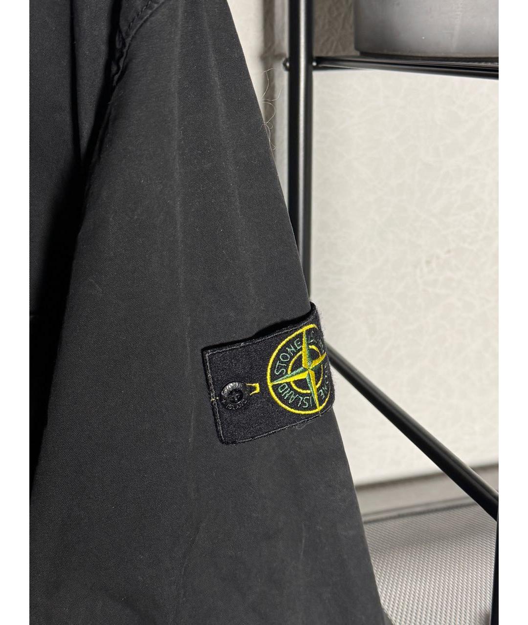 STONE ISLAND Черная хлопковая куртка, фото 3