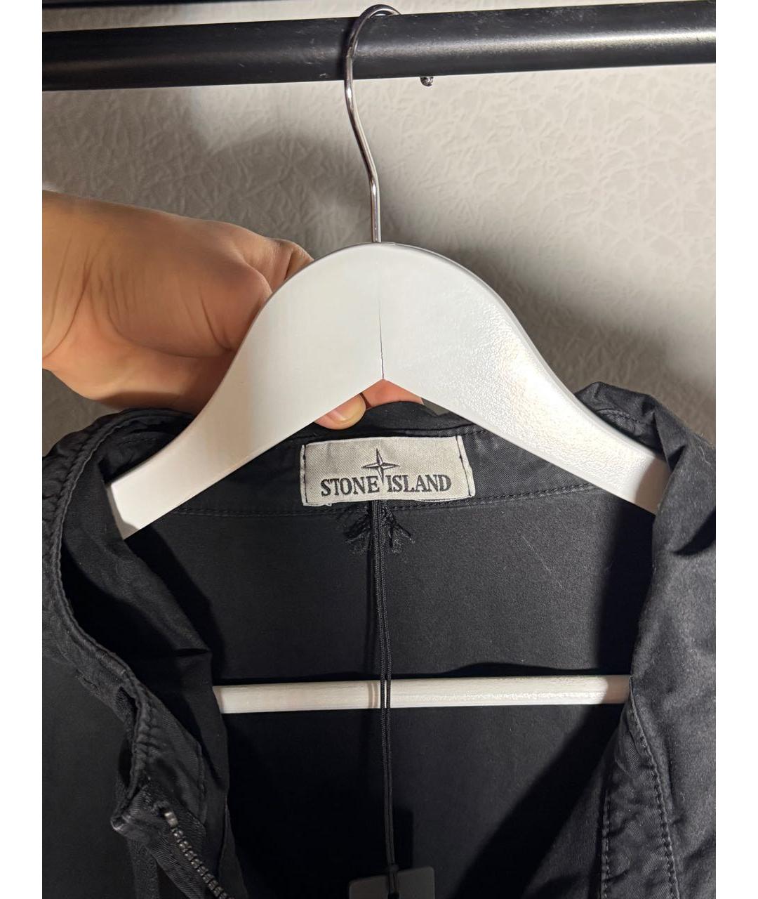 STONE ISLAND Черная хлопковая куртка, фото 2