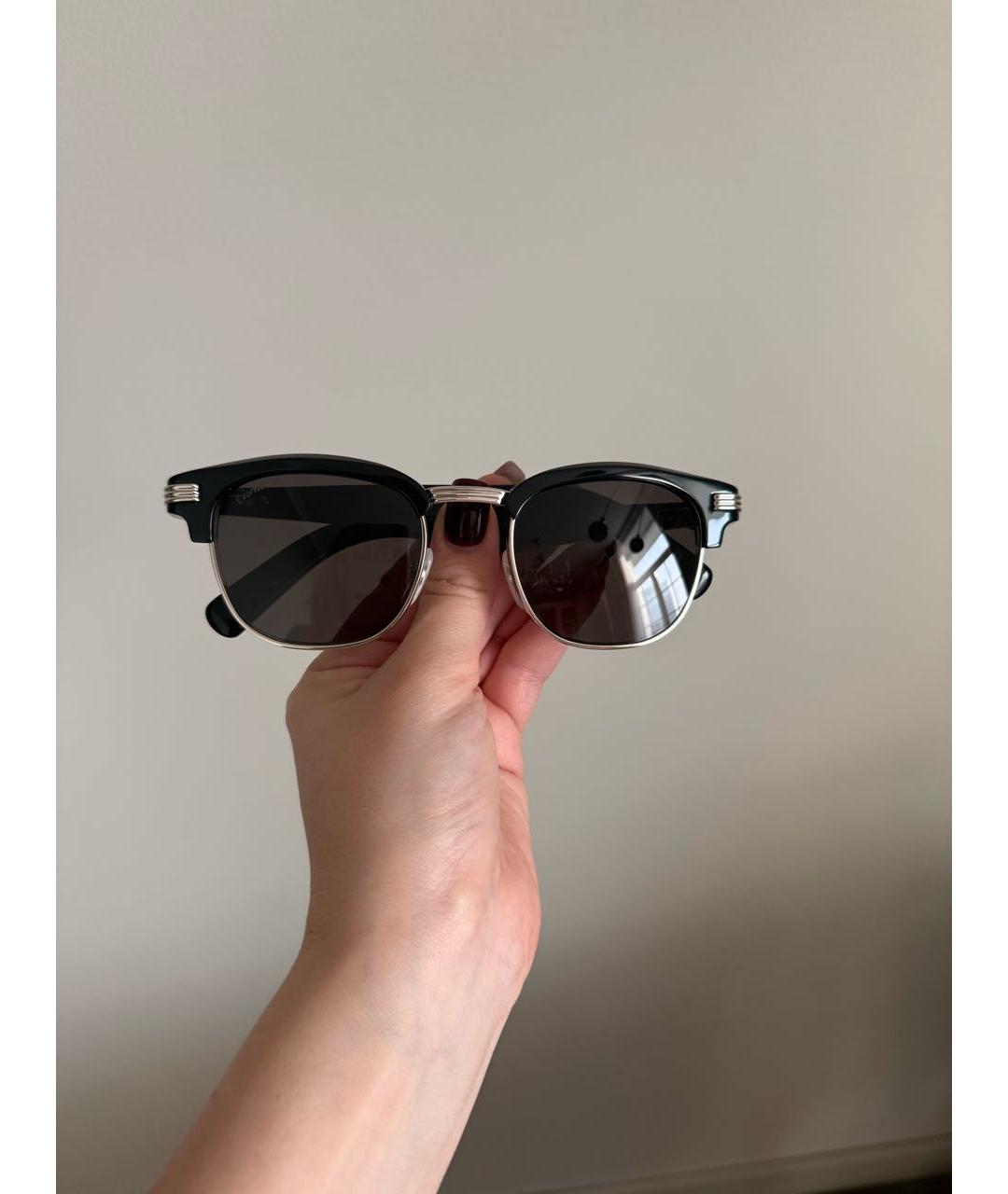 CARTIER Черные пластиковые солнцезащитные очки, фото 5