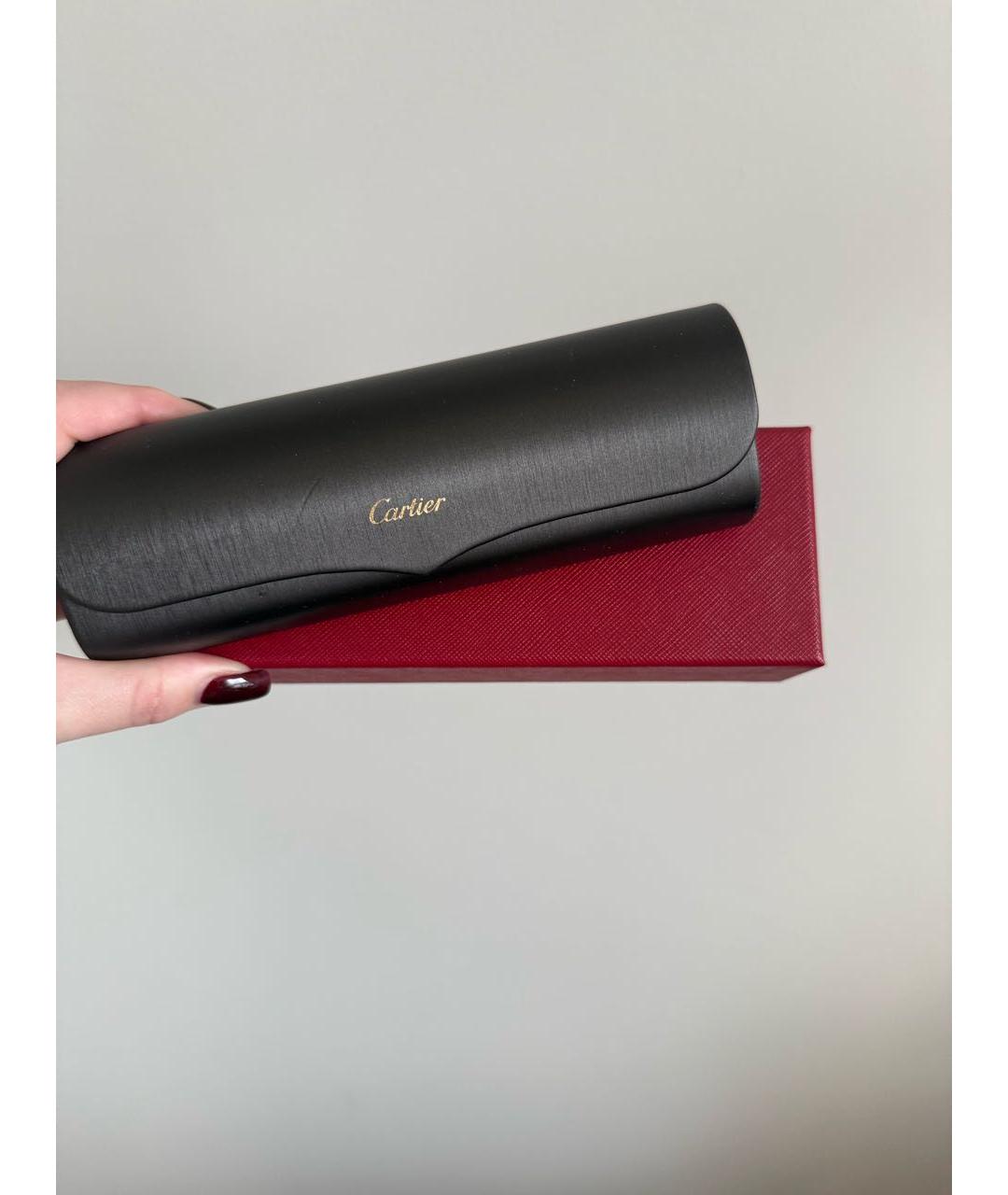 CARTIER Черные пластиковые солнцезащитные очки, фото 4