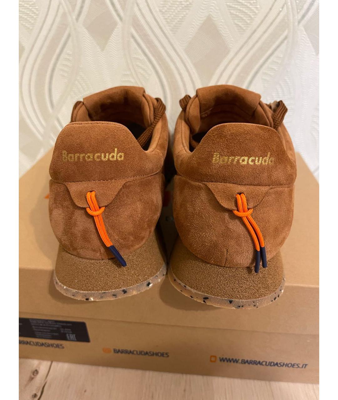BARRACUDA Коричневые замшевые низкие кроссовки / кеды, фото 4