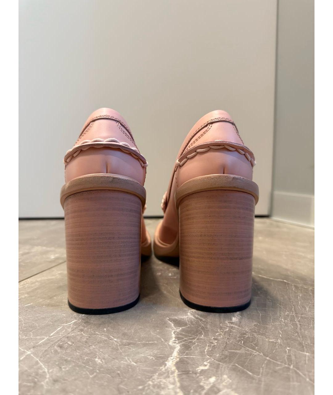 TOD'S Розовые кожаные ботильоны, фото 4