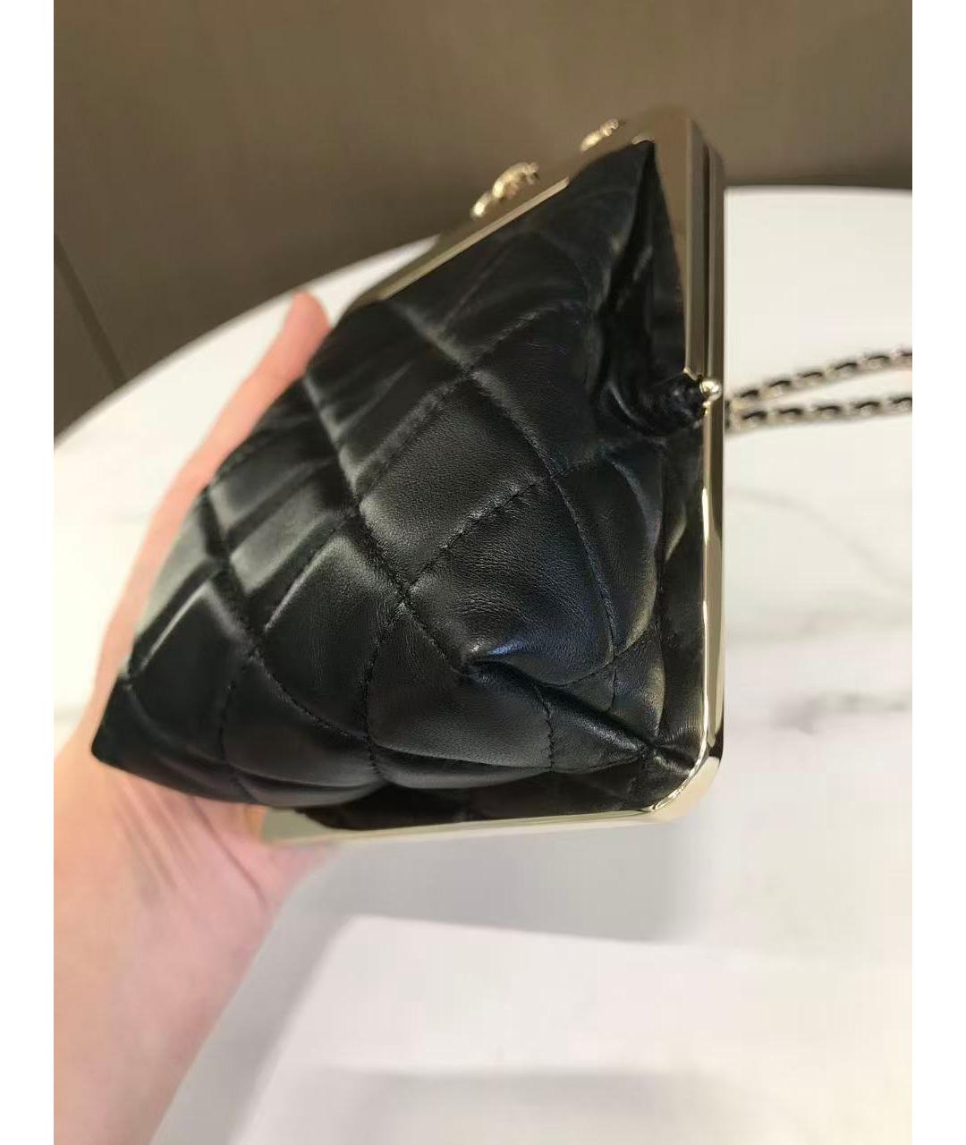 CHANEL Черная кожаная сумка через плечо, фото 5