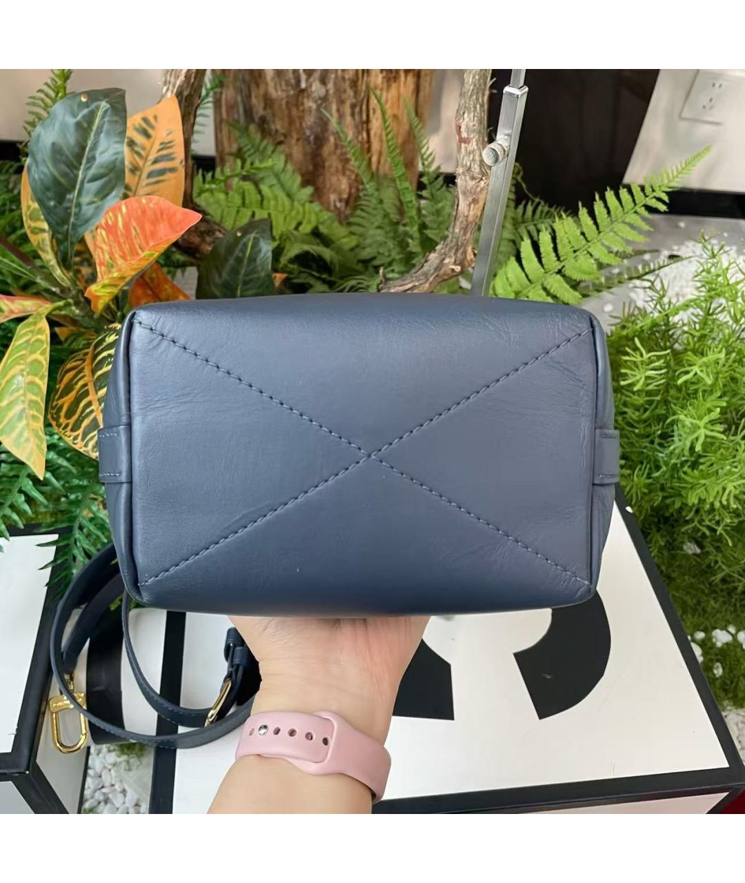 LOUIS VUITTON Голубая деним сумка через плечо, фото 4