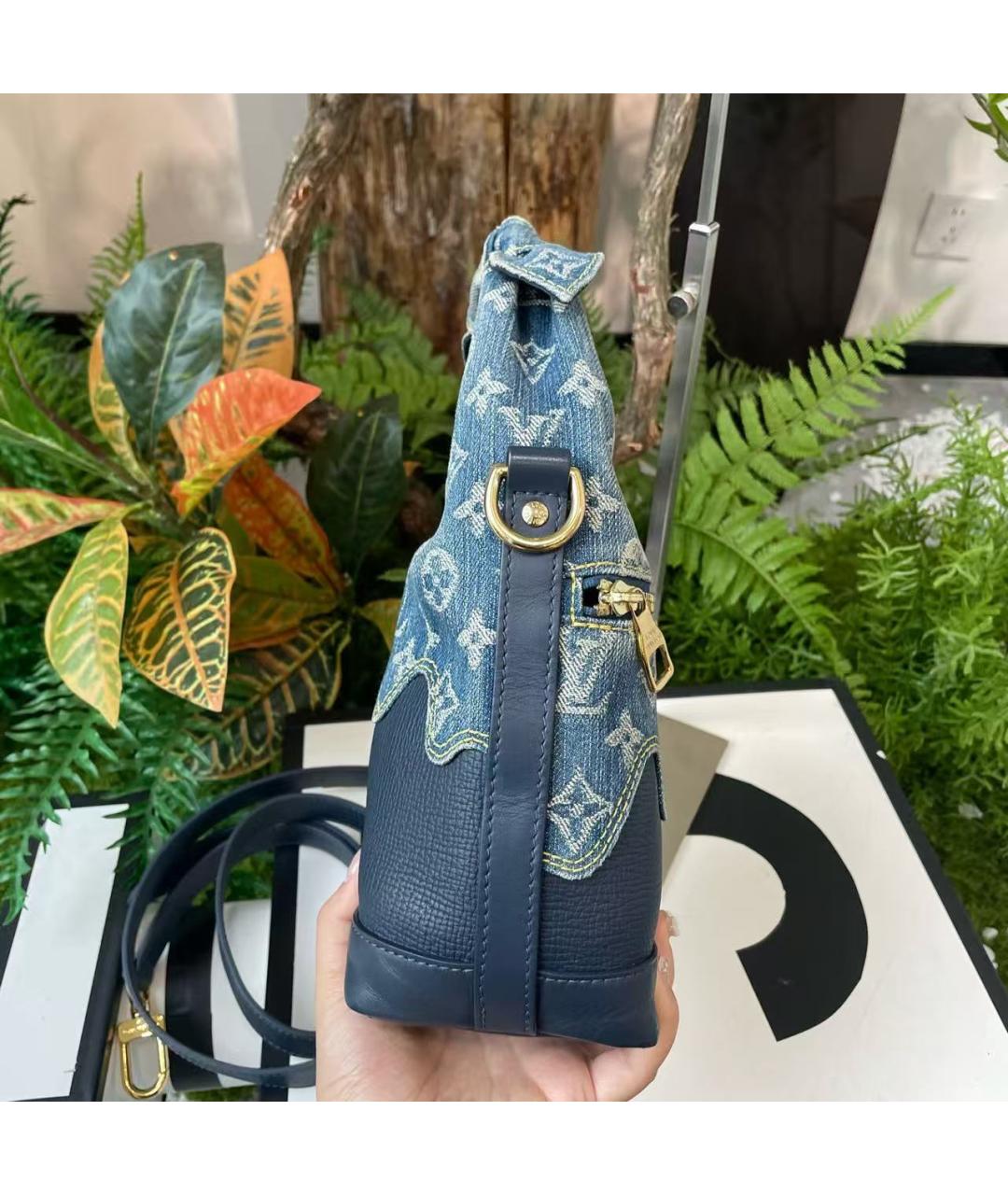 LOUIS VUITTON Голубая деним сумка через плечо, фото 2