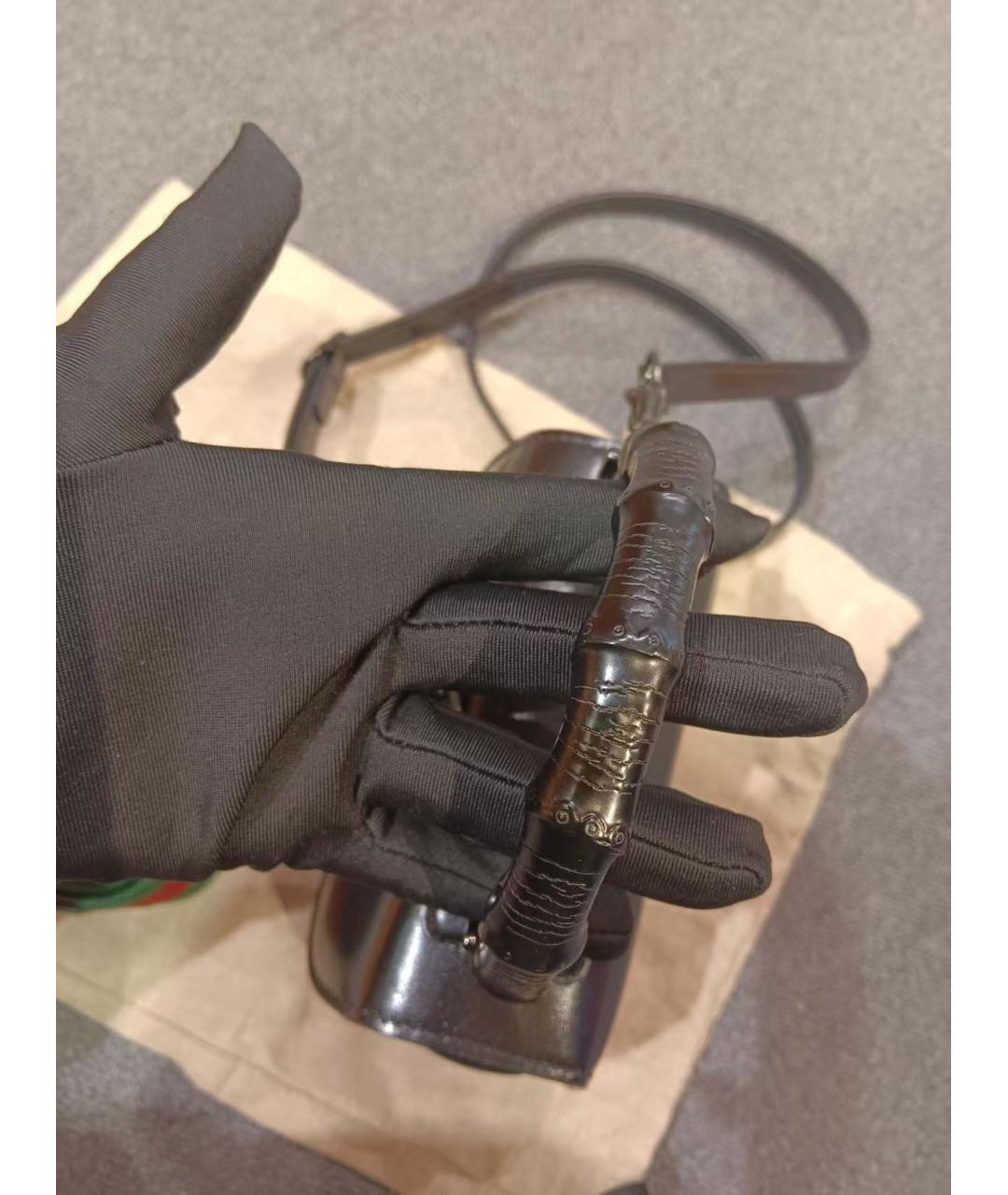 GUCCI Коричневая кожаная сумка через плечо, фото 6