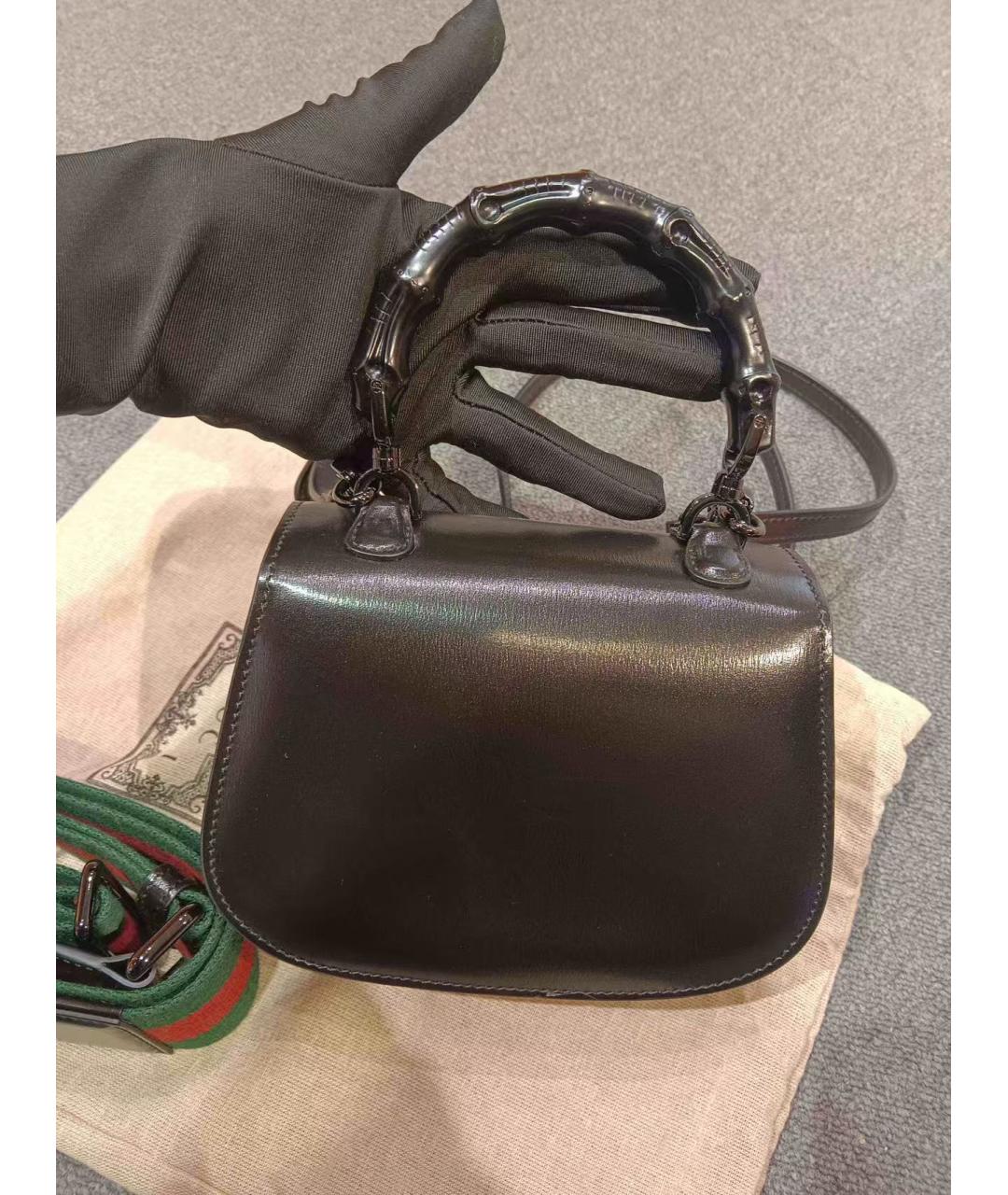 GUCCI Коричневая кожаная сумка через плечо, фото 3