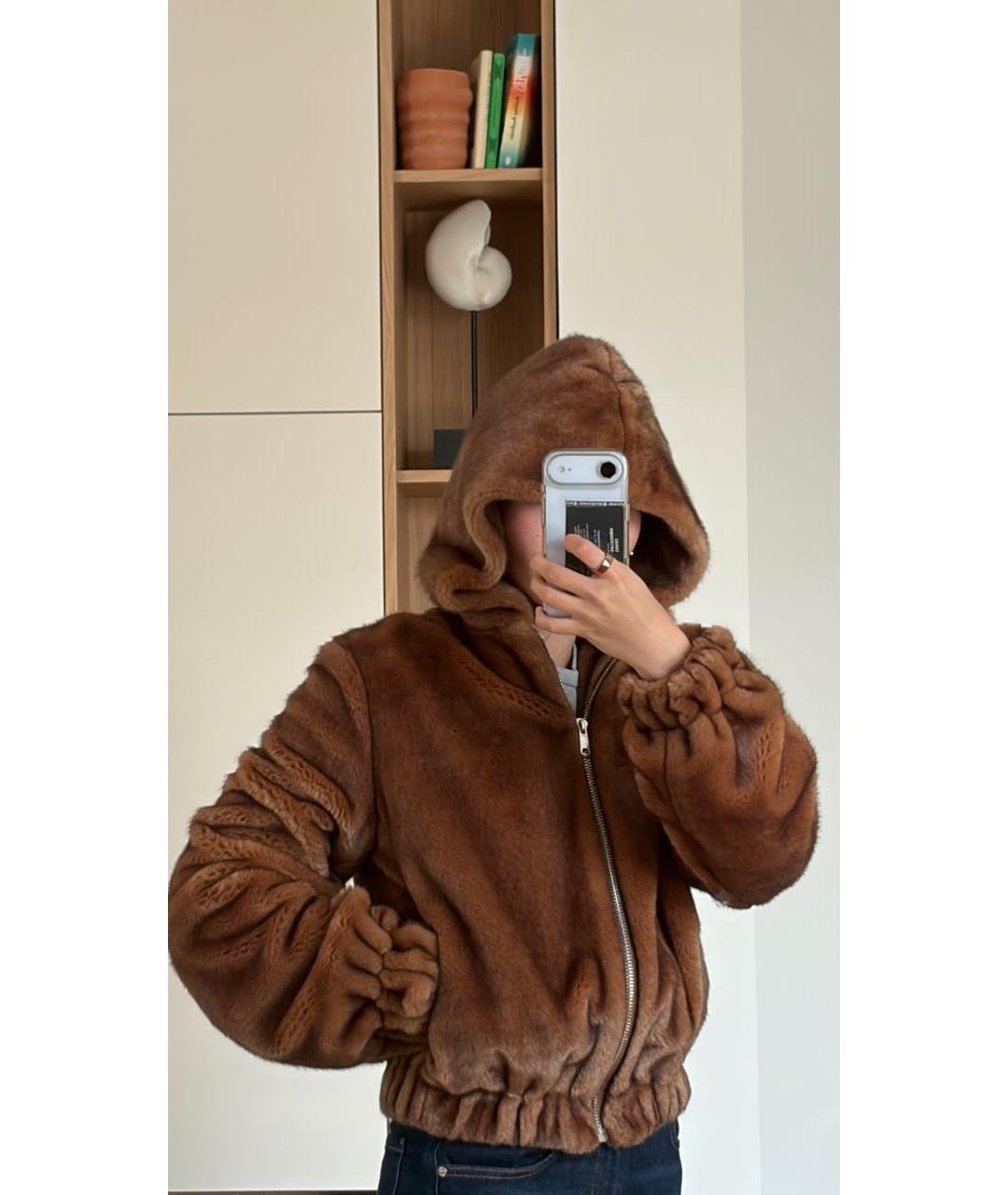 HELMUT LANG Коричневая шуба, фото 6