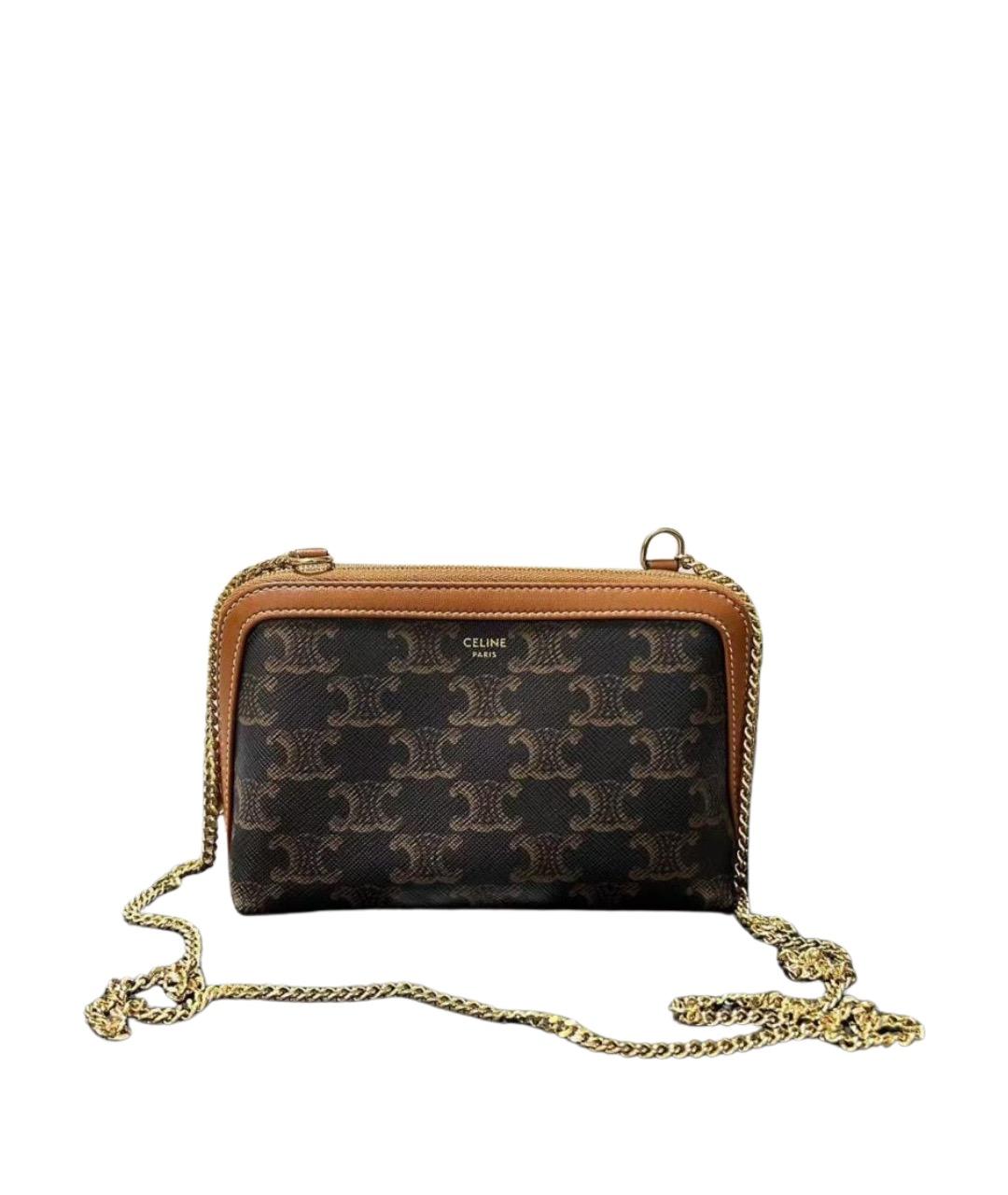 CELINE Коричневая сумка через плечо, фото 1