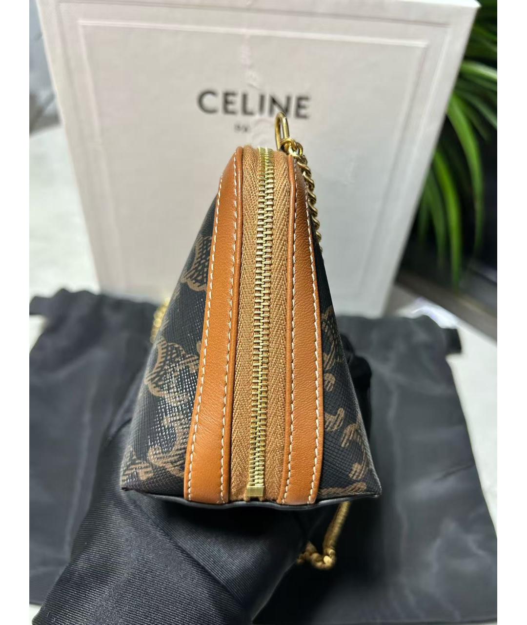 CELINE Коричневая сумка через плечо, фото 3