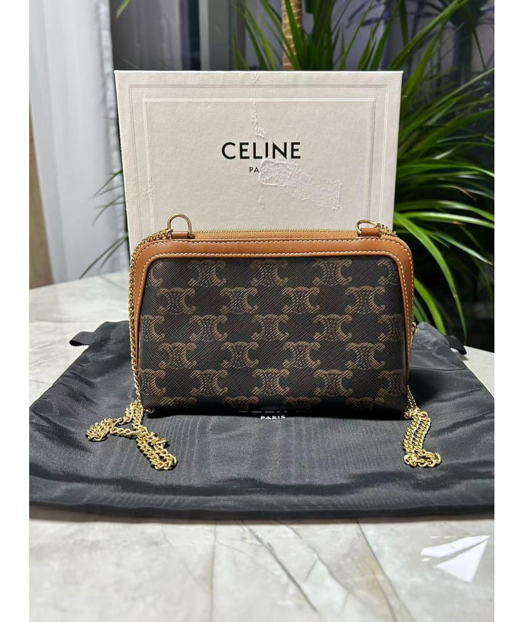 CELINE Коричневая сумка через плечо, фото 2