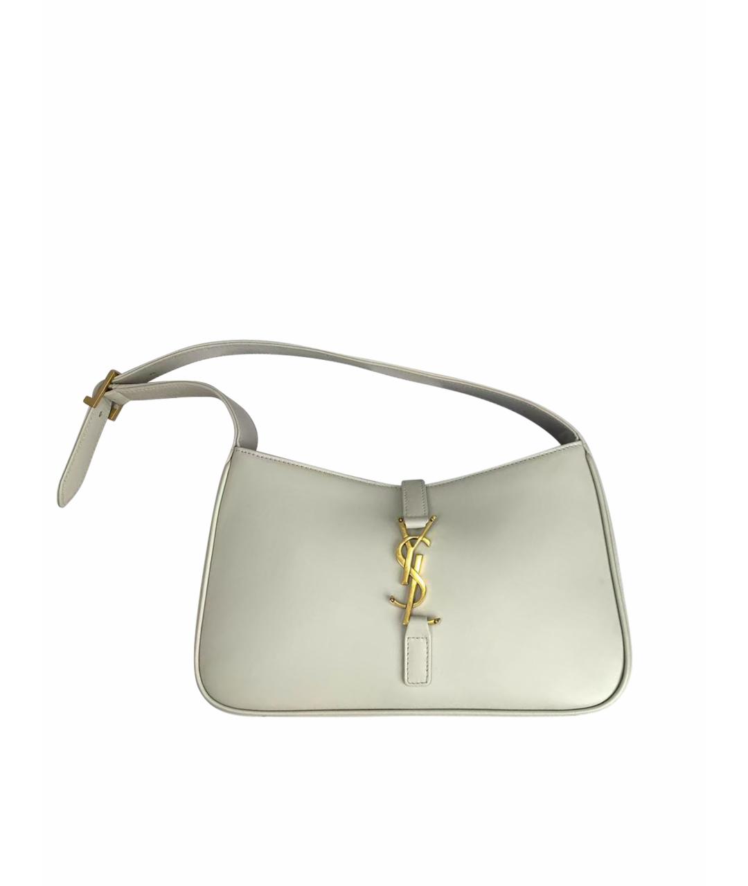 SAINT LAURENT Белая кожаная сумка через плечо, фото 1