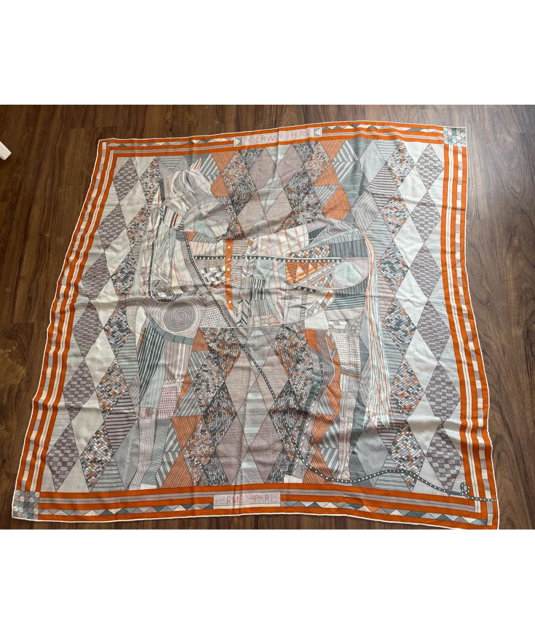HERMES Мульти кашемировый платок, фото 2