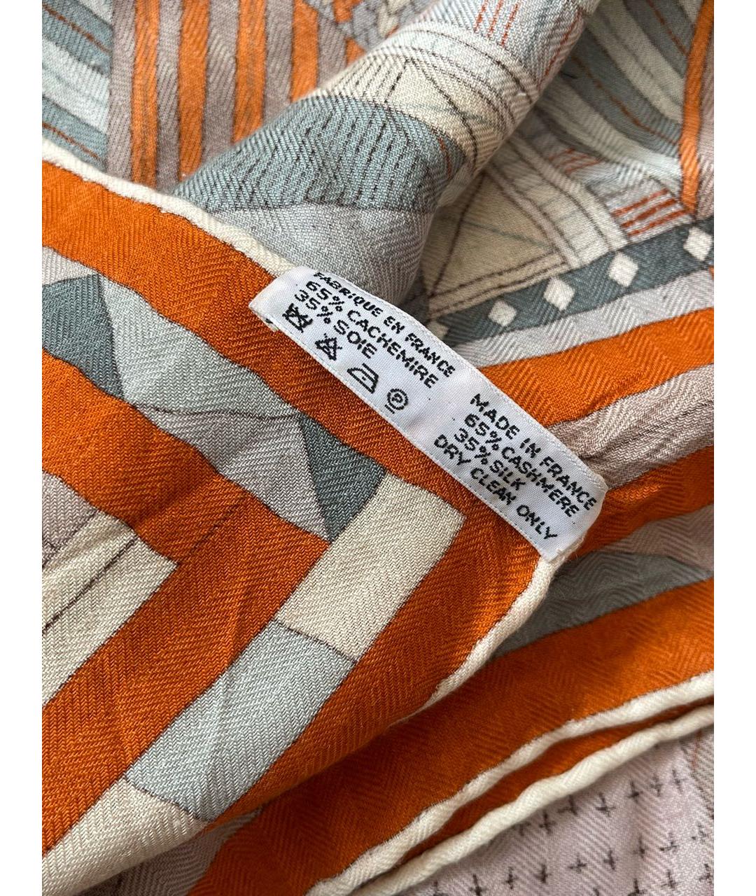 HERMES Мульти кашемировый платок, фото 3