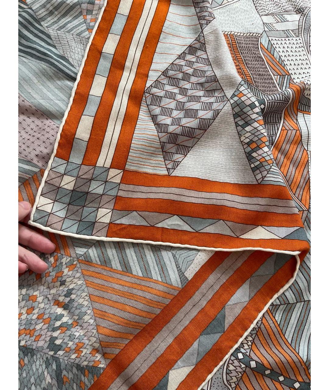 HERMES Мульти кашемировый платок, фото 4