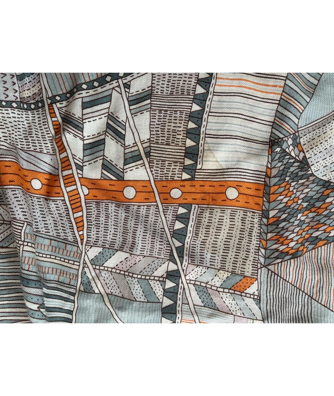 HERMES Мульти кашемировый платок, фото 5