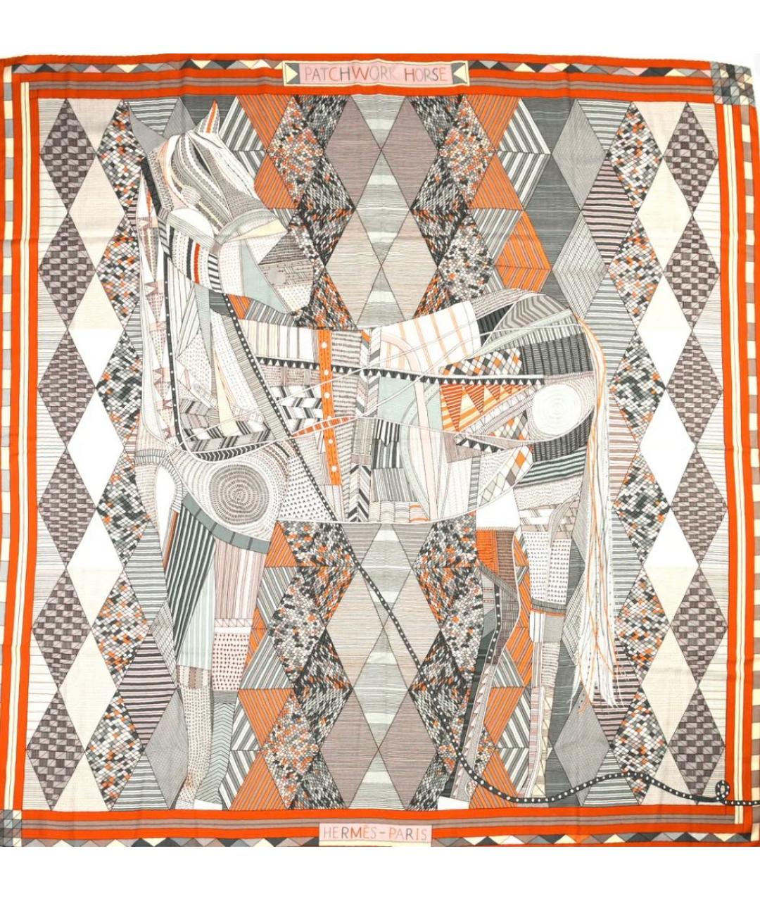 HERMES Мульти кашемировый платок, фото 6