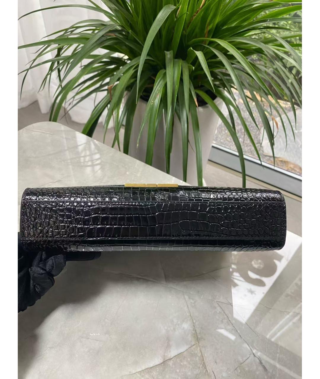 SAINT LAURENT Черная кожаная сумка через плечо, фото 6