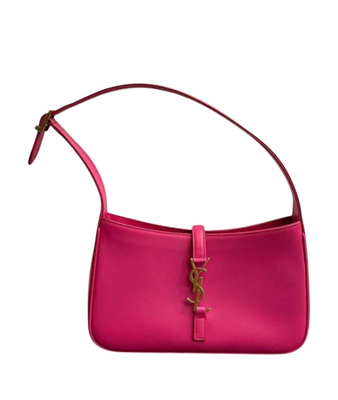 SAINT LAURENT Фуксия кожаная сумка через плечо, фото 1