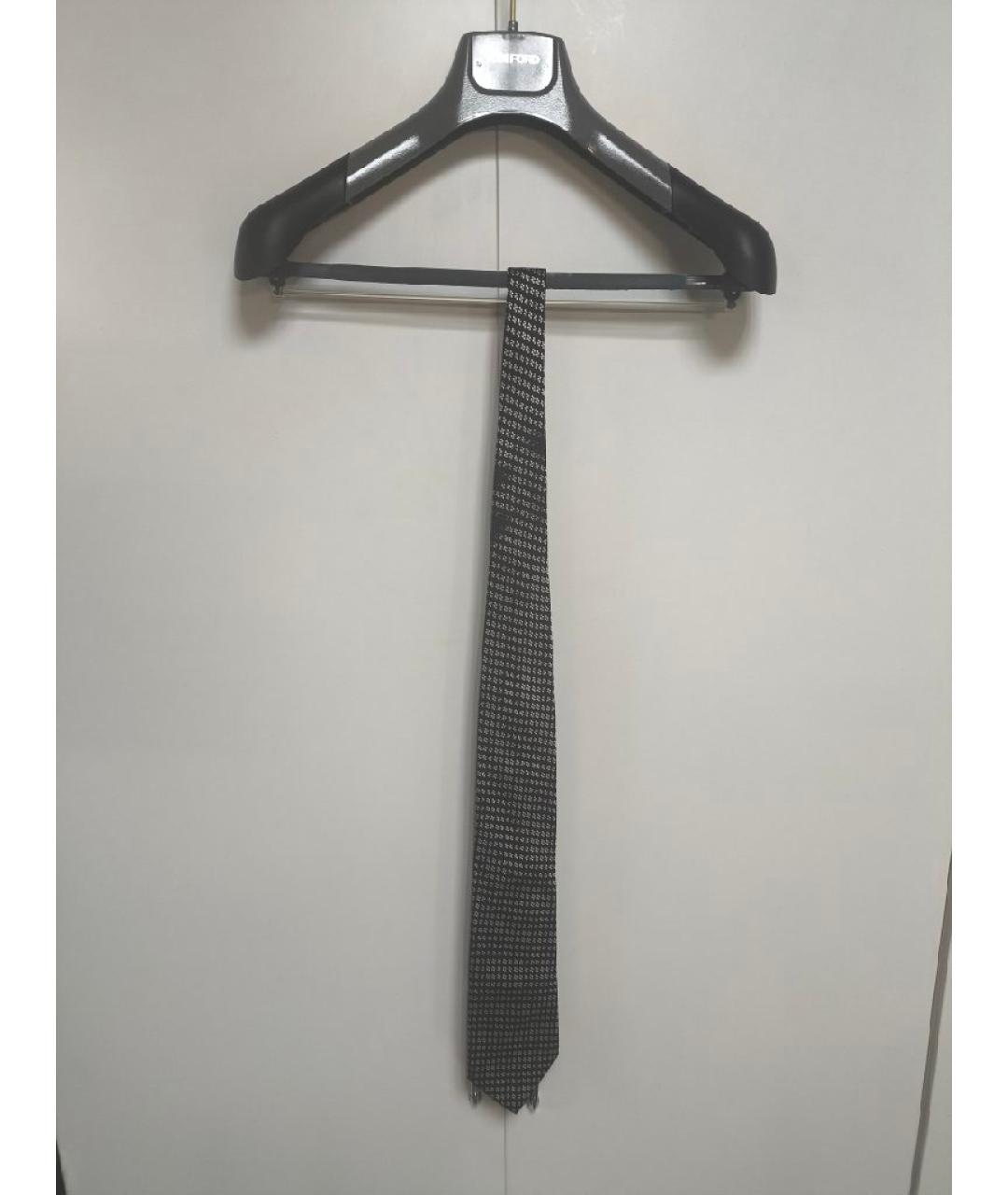 TOM FORD Серый шелковый галстук, фото 3