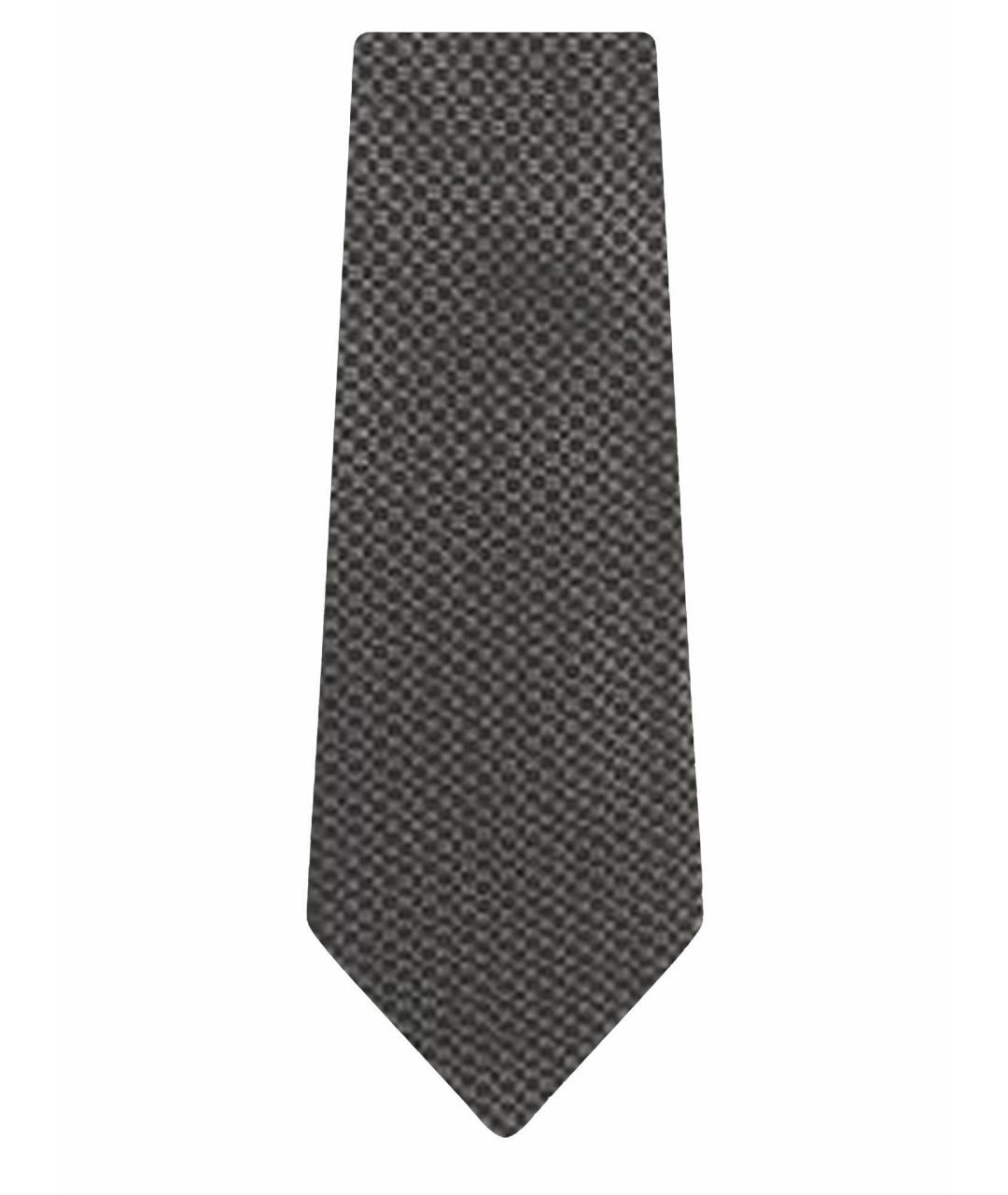 TOM FORD Серебрянный шелковый галстук, фото 1