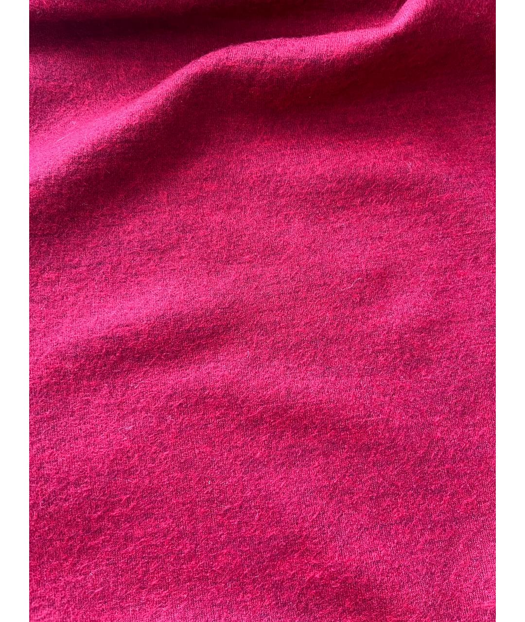 HELMUT LANG Бордовое шерстяное повседневное платье, фото 5