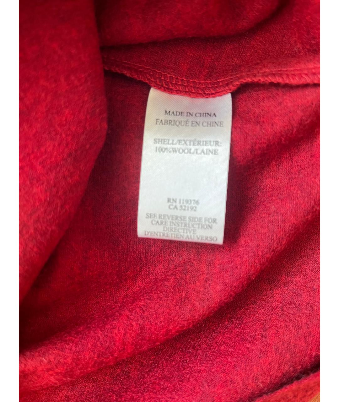 HELMUT LANG Бордовое шерстяное повседневное платье, фото 8