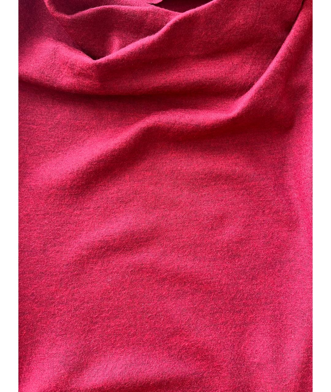 HELMUT LANG Бордовое шерстяное повседневное платье, фото 6