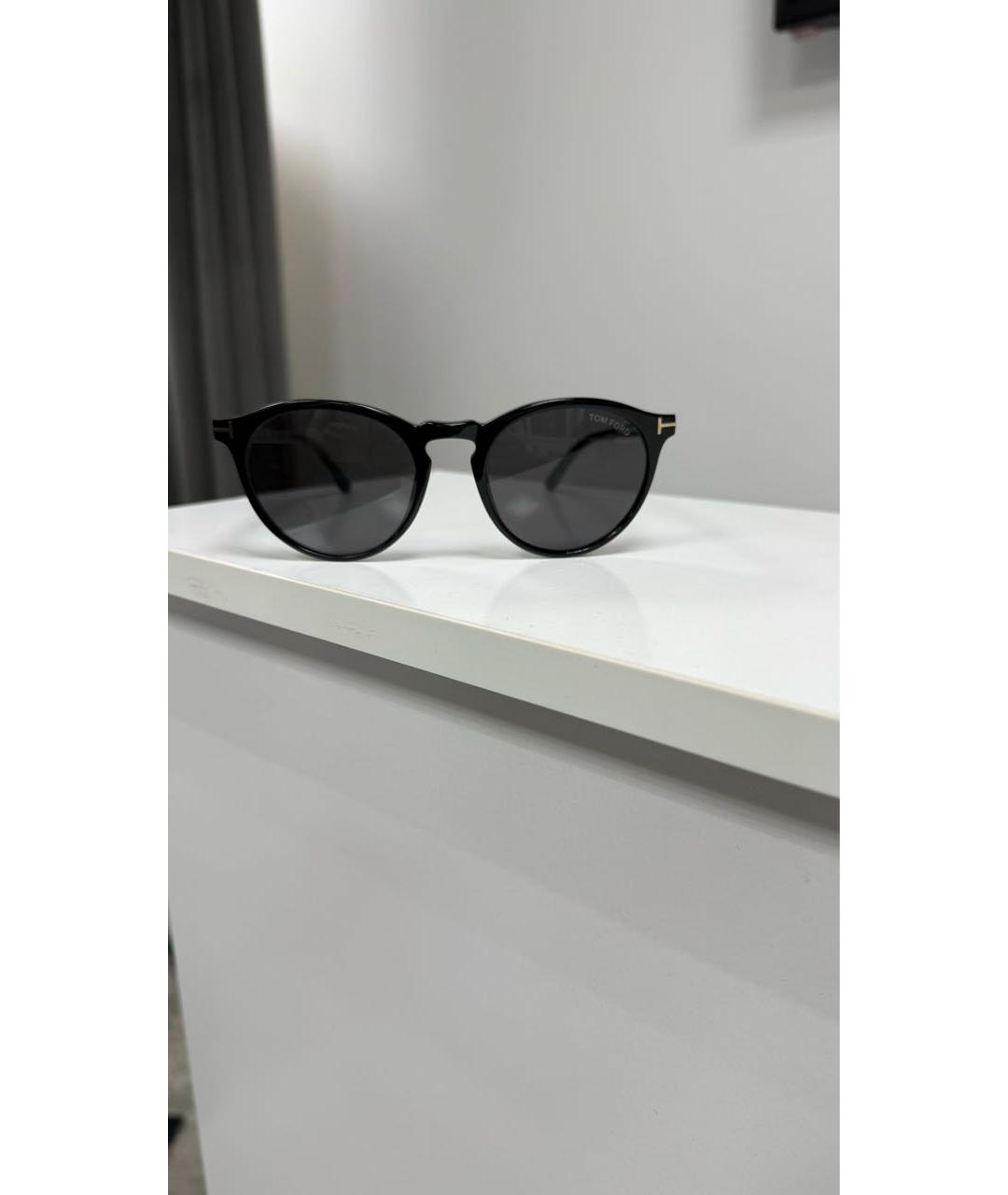 TOM FORD Черные пластиковые солнцезащитные очки, фото 2