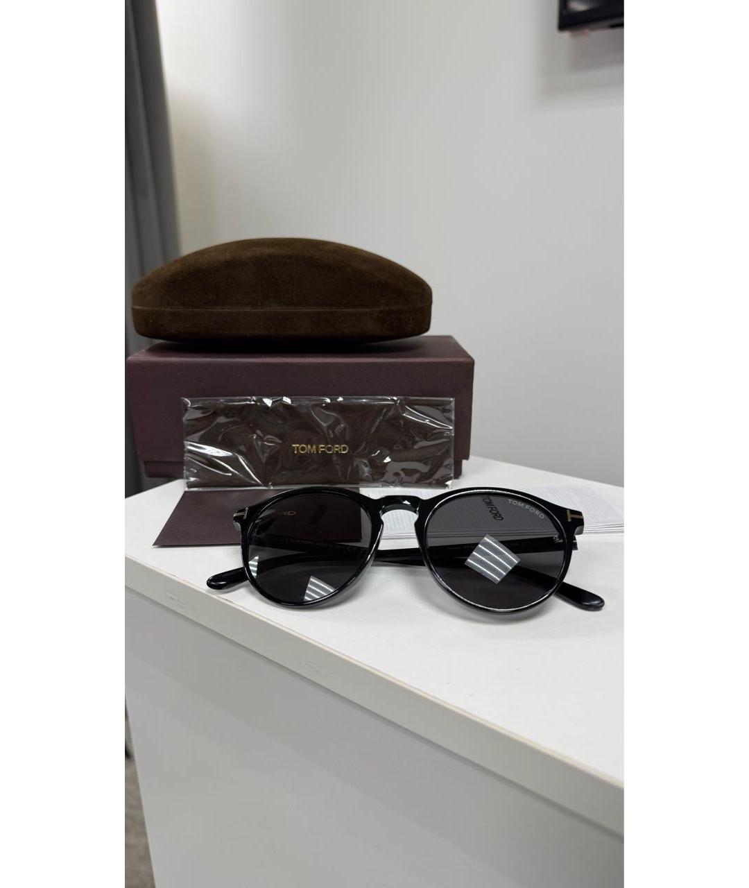 TOM FORD Черные пластиковые солнцезащитные очки, фото 6