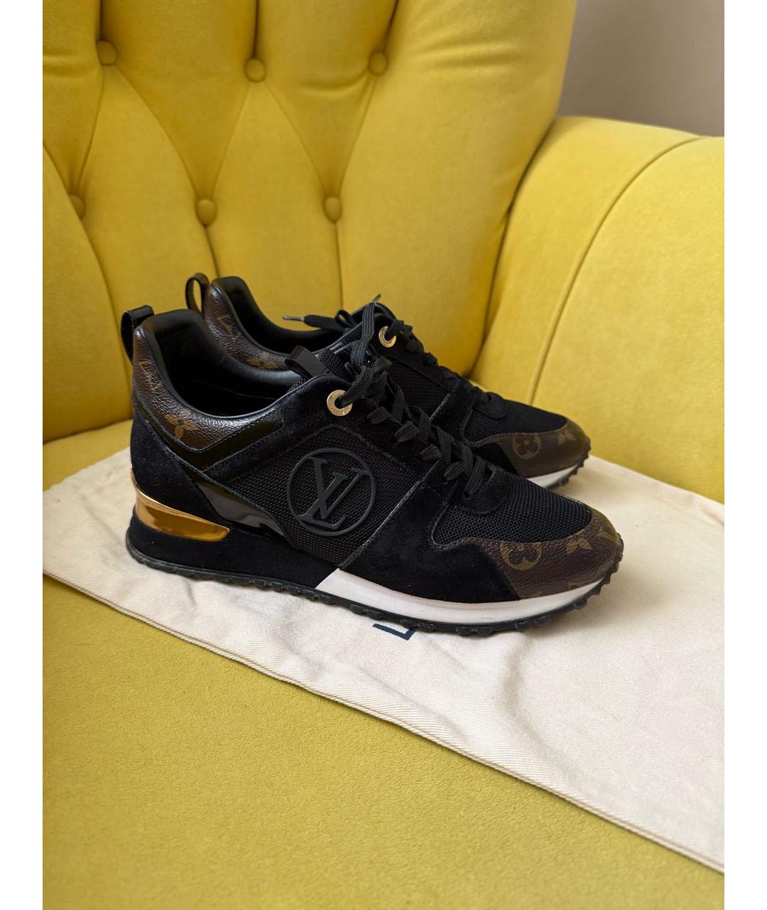 LOUIS VUITTON Черные кожаные кроссовки, фото 6