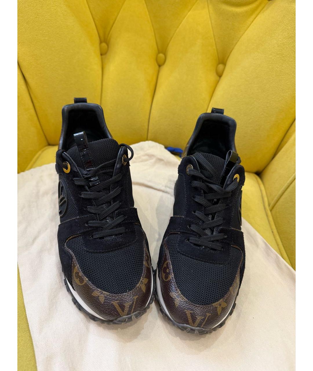 LOUIS VUITTON Черные кожаные кроссовки, фото 4