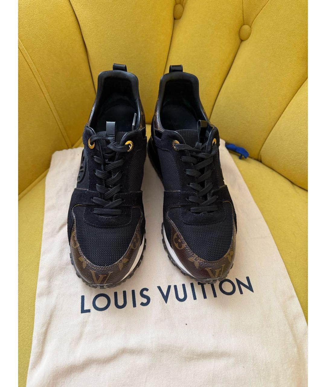 LOUIS VUITTON Черные кожаные кроссовки, фото 2