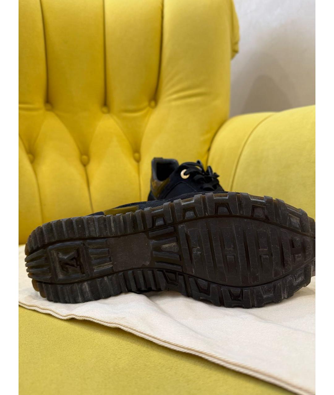 LOUIS VUITTON Черные кожаные кроссовки, фото 5