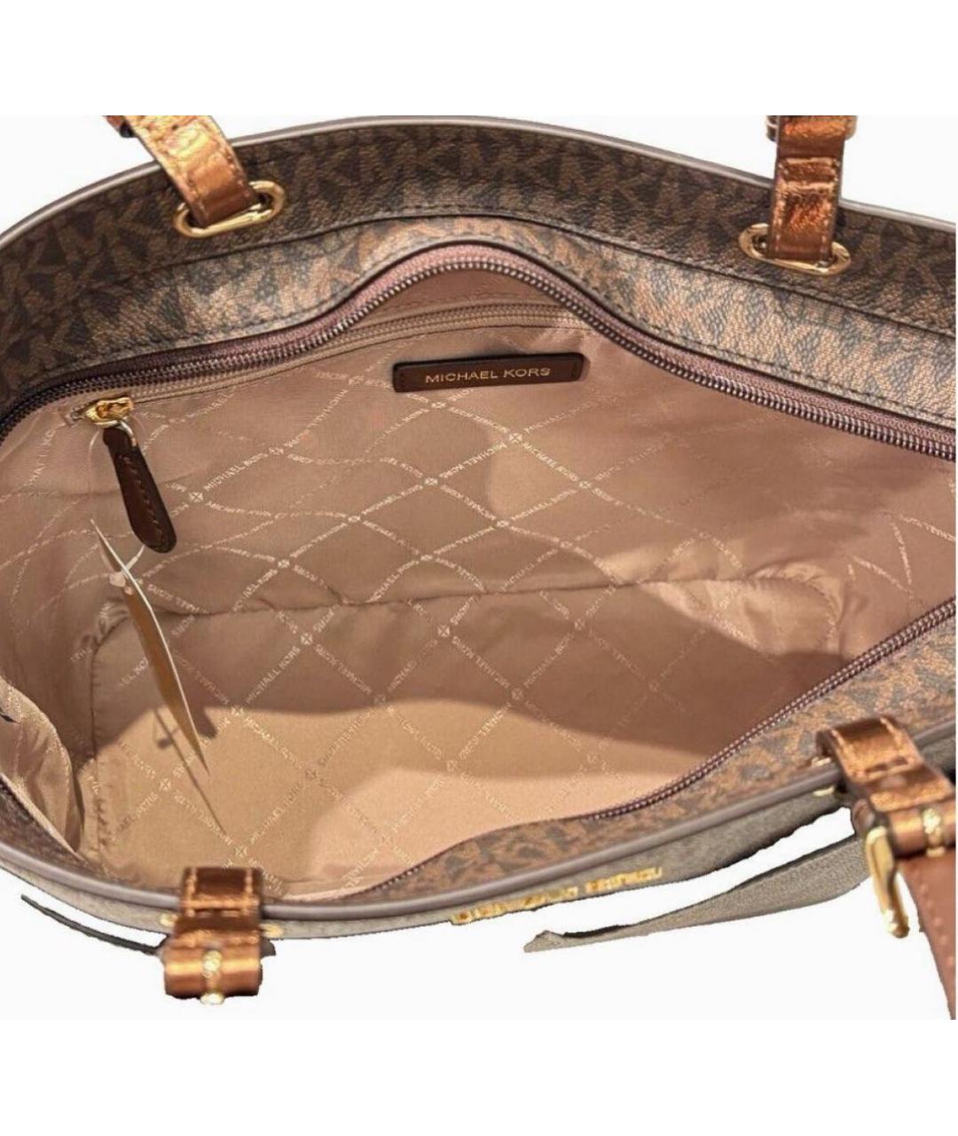 MICHAEL MICHAEL KORS Коричневая сумка тоут, фото 8