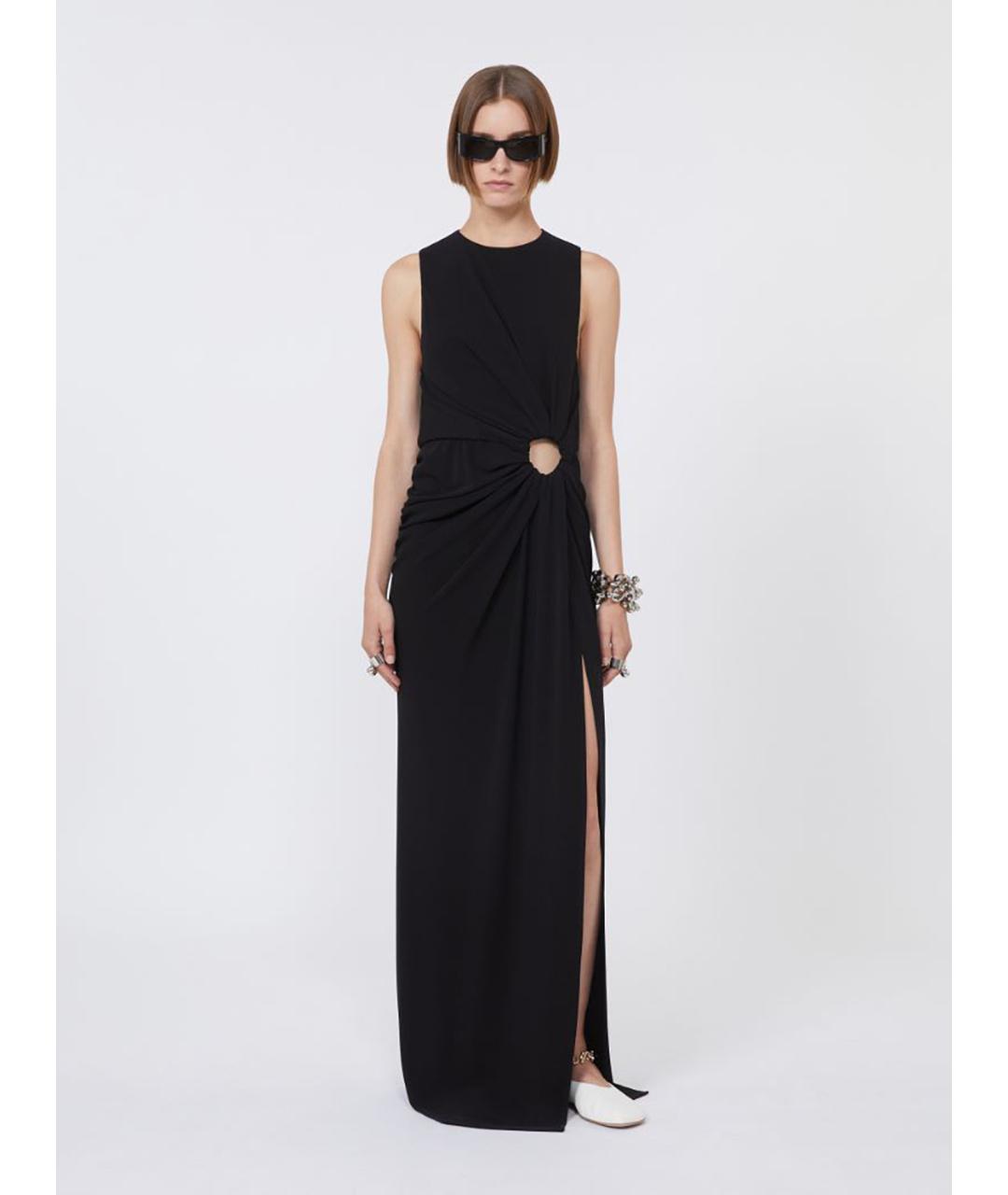 SPORTMAX Черное вискозное повседневное платье, фото 5