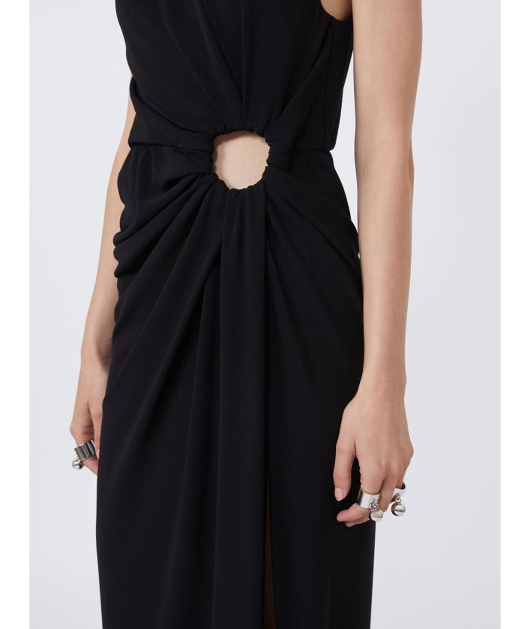 SPORTMAX Черное вискозное повседневное платье, фото 4